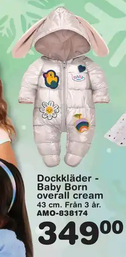 Lekextra Dockkläder Baby Born overall cream, SEK 349 erbjuda