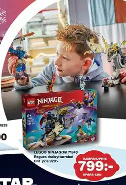 Lekextra LEGO NINJAGO 71843 Rogues drakryttarrobot, SEK 799 erbjuda