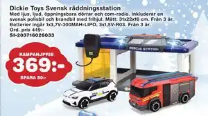 Lekextra Dickie Toys Svensk räddningsstation, SEK 369 erbjuda