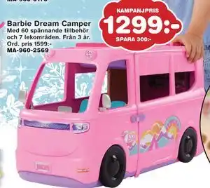 Lekextra Barbie Dream Camper, SEK 1299 erbjuda