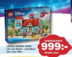 Lekextra LEGO DISNEY 43268 Lilo och Stitch – strandhus, SEK 999 erbjuda