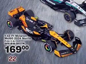 Lekextra 1:43 F1 Mclaren Mcl60 2024 Norris, SEK 169 erbjuda