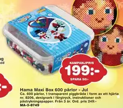 Lekextra Hama Maxi Box 600 pärlor - Jul, SEK 199 erbjuda