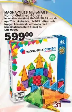 Lekextra MAGNA-TILES MicroMAGS Kombi-Set med 46 delar, SEK 599 erbjuda