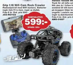 Lekextra G4p 1:18 Wifi Cam Rock Crawler, SEK 599 erbjuda