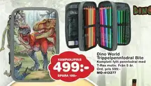 Lekextra Dino World Trippelpennfodral Bite, SEK 499 erbjuda
