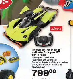 Lekextra Rastar Aston Martin Valkyrie Amr pro RC 1:14 green, SEK 799 erbjuda