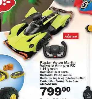 Lekextra Rastar Aston Martin Valkyrie Amr pro RC 1:14 green, SEK 799 erbjuda