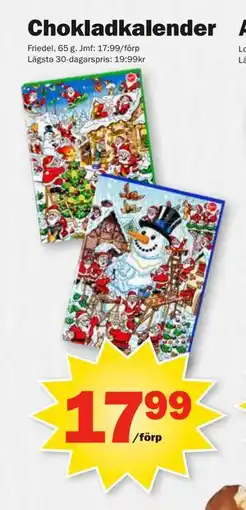 Pekås Chokladkalender, SEK 17.99 erbjuda