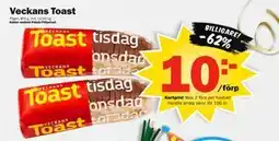 Pekås Veckans Toast, Medlemspris erbjuda