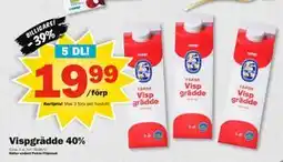 Pekås Vispgrädde 40%, Medlemspris erbjuda