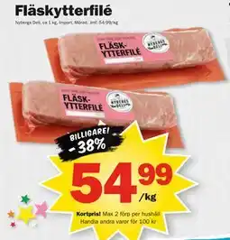 Pekås Fläskytterfilé, Medlemspris erbjuda