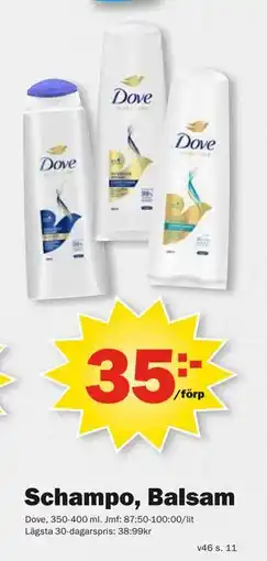 Pekås Schampo, Balsam, SEK 35 erbjuda