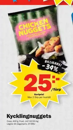 Pekås Kycklingnuggets, Medlemspris erbjuda
