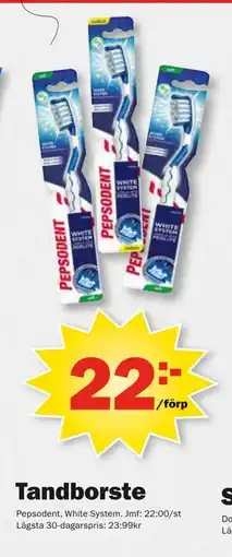 Pekås Tandborste, SEK 22 erbjuda