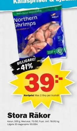 Pekås Stora Räkor, Medlemspris erbjuda