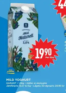 Willys MILD YOGHURT, SEK 19.9 erbjuda
