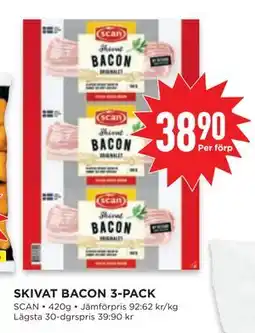Willys SKIVAT BACON 3-PACK, SEK 38.9 erbjuda