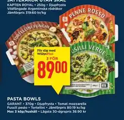 Willys PASTA BOWLS, Medlemspris erbjuda