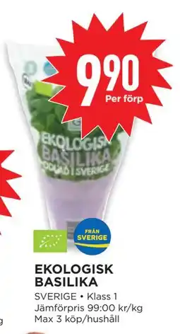 Willys EKOLOGISK BASILIKA, SEK 9.9 erbjuda