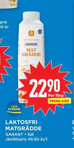 Willys LAKTOSFRI MATGRÄDDE, SEK 22.9 erbjuda