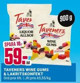 ÖoB TAVENERS WINE GUMS & LAKRITSKONFEKT, SEK 59 erbjuda