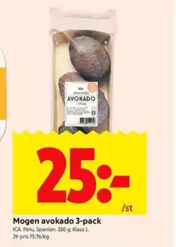ICA Kvantum ICA Mogen avokado 3-pack erbjuda