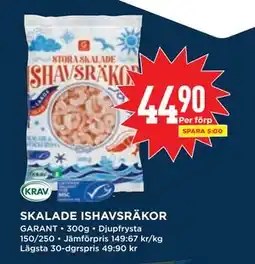 Willys SKALADE ISHAVSRÄKOR, SEK 44.9 erbjuda