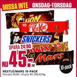 ÖoB NESTLÉ/MARS 10-PACK, SEK 45 erbjuda