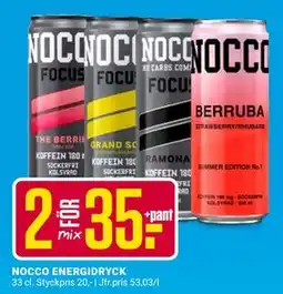 ÖoB NOCCO ENERGIDRYCK, SEK 35 erbjuda