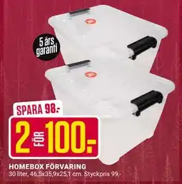ÖoB HOMEBOX FÖRVARING, SEK 100 erbjuda