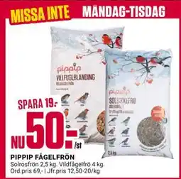 ÖoB PIPPIP FÅGELFRÖN, SEK 50 erbjuda