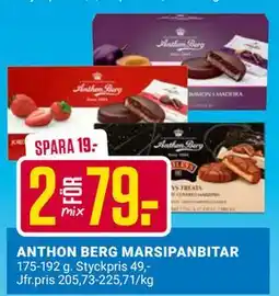 ÖoB ANTHON BERG MARSIPANBITAR, SEK 79 erbjuda