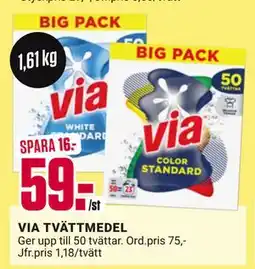 ÖoB VIA TVÄTTMEDEL, SEK 59 erbjuda