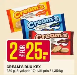ÖoB CREAM’S DUO KEX, SEK 25 erbjuda