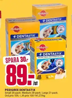 ÖoB PEDIGREE DENTASTIX, SEK 89 erbjuda