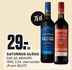 ÖoB SATURNUS GLÖGG, SEK 29 erbjuda