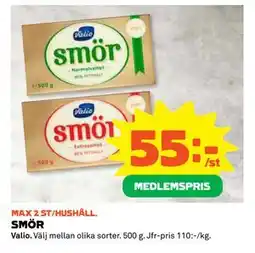 Coop Daglivs SMÖR, Medlemspris erbjuda