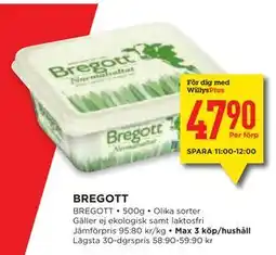 Willys Hemma BREGOTT, Medlemspris erbjuda