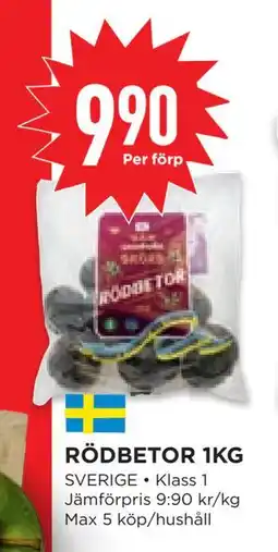 Willys Hemma RÖDBETOR 1KG, SEK 9.9 erbjuda
