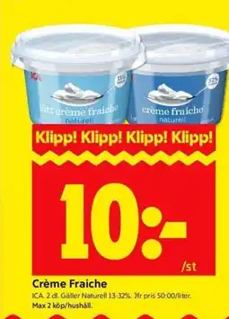 ICA Kvantum ICA Crème Fraiche erbjuda