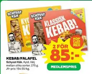 KEBAB/FALAFEL, Medlemspris