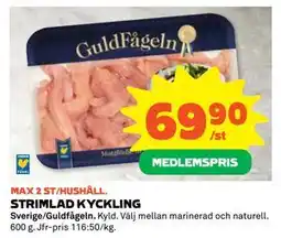 Coop Daglivs STRIMLAD KYCKLING, Medlemspris erbjuda