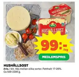 Coop Daglivs HUSHÅLLSOST, Medlemspris erbjuda