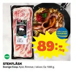 Coop Daglivs STEKFLÄSK, SEK 89 erbjuda