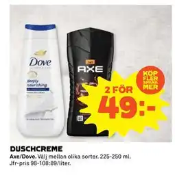 Coop Daglivs DUSCHCREME, SEK 49 erbjuda