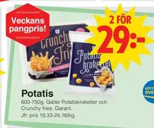 Matöppet Potatis, SEK 29 erbjuda