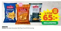 Coop Daglivs SNACKS, Medlemspris erbjuda