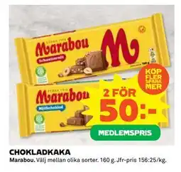 Coop Daglivs CHOKLADKAKA, Medlemspris erbjuda