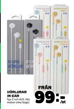 Coop Daglivs HÖRLURAR IN-EAR erbjuda